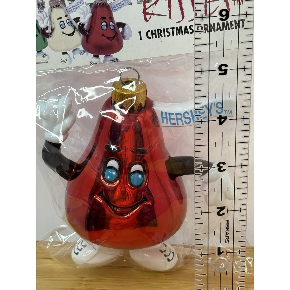 Hersheys Chocolate‎ Kiss Christmas Ornament Red Anthropomorphic Hershey PA NEW